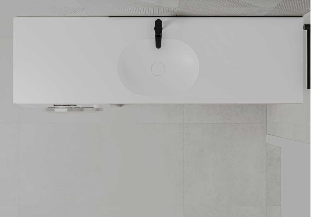 Umywalka z lanego marmuru długa Miraggio.