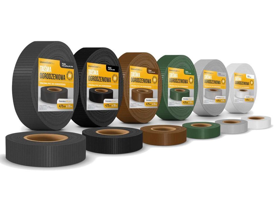 Taśma ogrodzeniowa 450g Linarem do paneli 3D na balkon 4,75 cm x 35 m