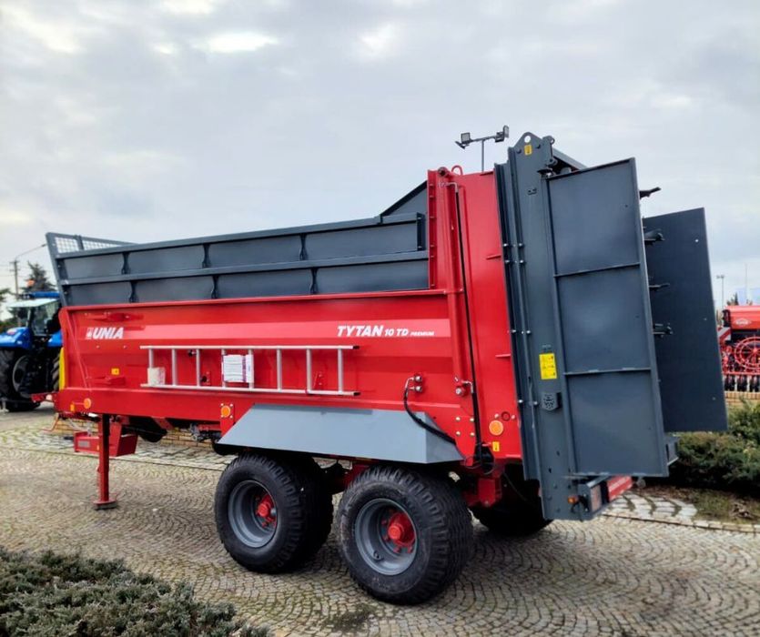 Unia Tytan 10 TD Premium  Rozrzutnik obornika Tytan Premium 10 TD Unia Group, nowy, stan idealny
