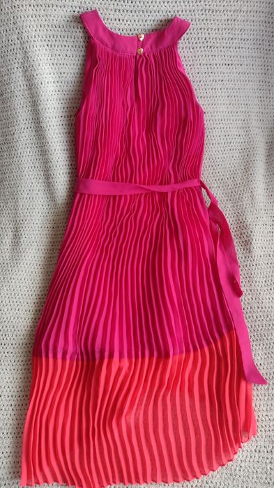 Ted Baker sukienka plisowana r. 116, 122, 128 różowa wizytowa wesela i
