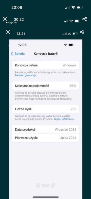 iPhone 15 512GB Blue/White | Wersja eSIM | Stan Bdb | Box + 4 Etui gratis