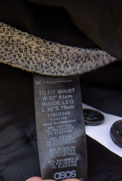 Lekkie dandysie spodnie Asos r50, bawełna, zakładki, przedłużony pas, wysoki stan