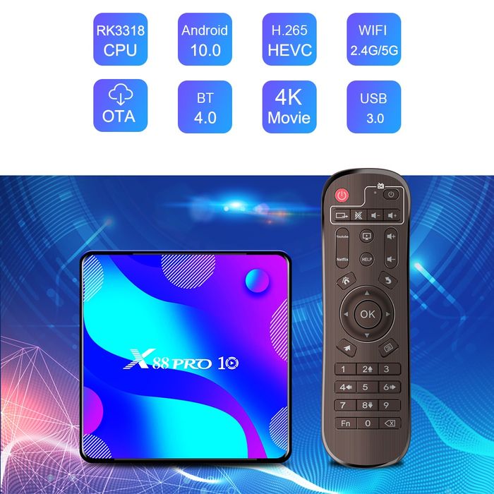 TV box 4 GB/32GB wi-fi,5, android nova na caixa