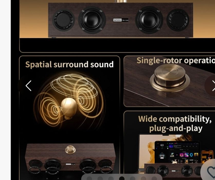 Głośnik Multimedialny Lenovo C02 Głośnik Bluetooth Głośnik Przewodowy/