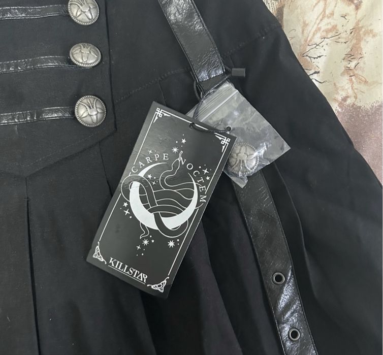 Спідниця KILLSTAR чорна XL з металевими деталями