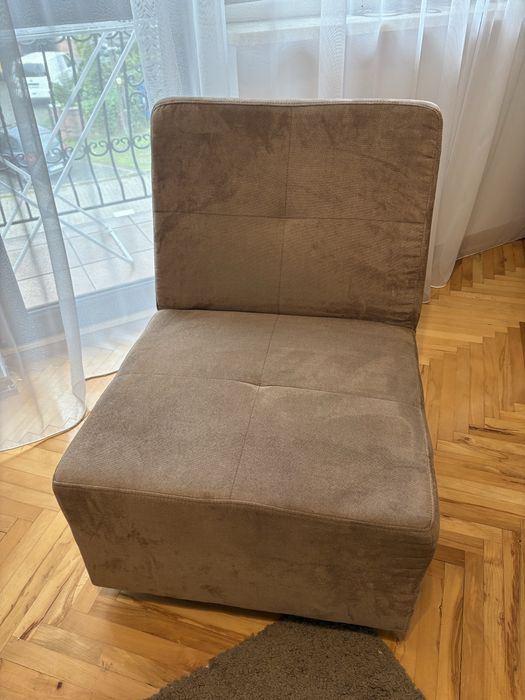 Fotel obrotowy brązowy tapicerowany BRW