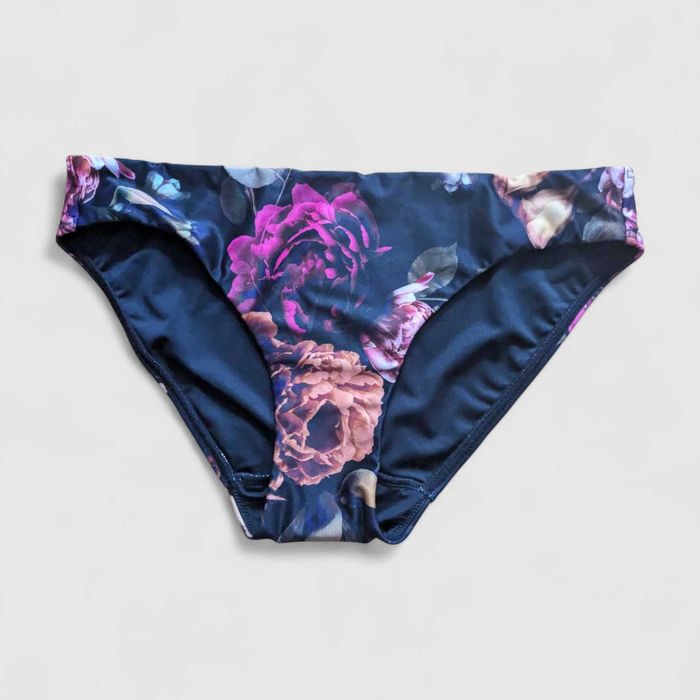 Next figi bikini granatowe w kwiaty rozm. 40