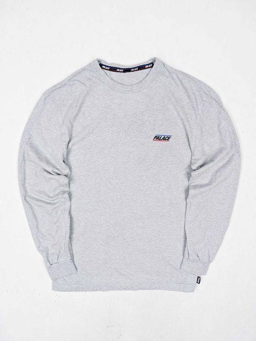 Palace szary longsleeve S logo
