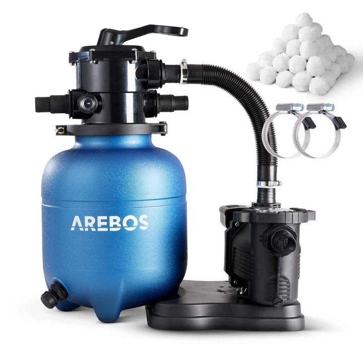 System filtrów piaskowych AREBOS 350W 9500L/h 7-drożny