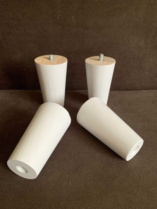 Деревянные ножки для мебели Новые Белые