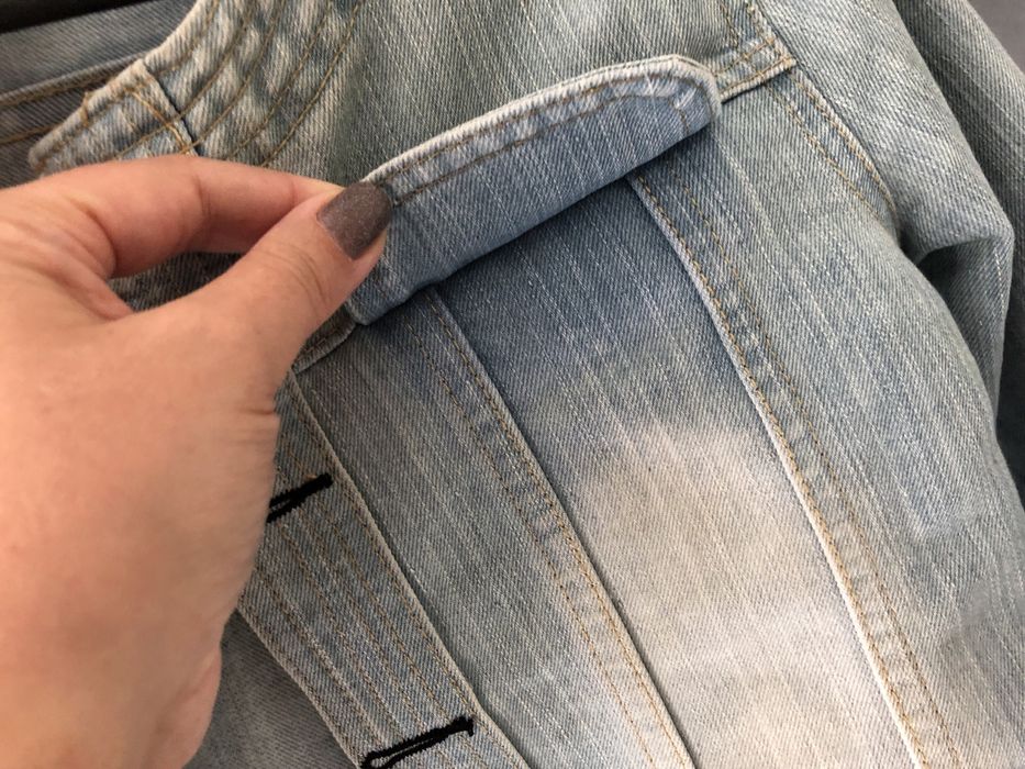 Коротка джинсова куртка джинсовка XS S