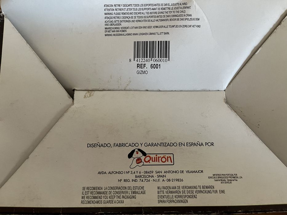 Giszmo Gremlin com caixa, Vintage Raro