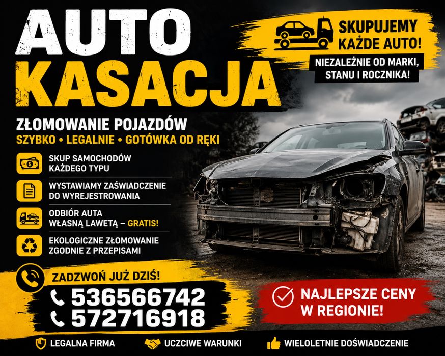 Auto kasacja szybki odbiór