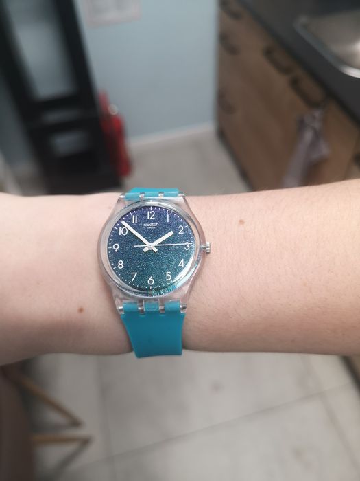 Zegarek swatch gent turkusowy Galaxy