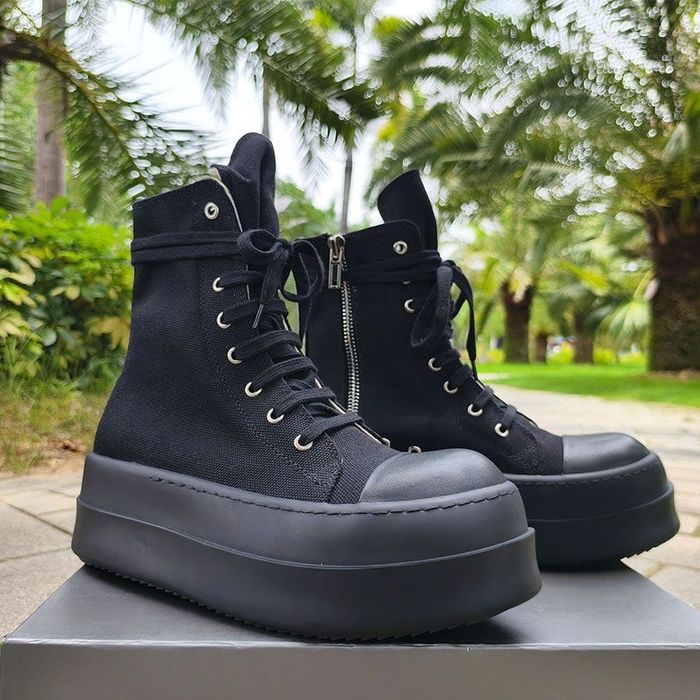 Кеди Rick Owens високі на платформі повністю чорні | кеди рік овенс кеды рик овенс кроссовки