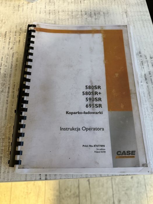 Instrukcja operatora obsługi koparko- ładowarki case 580sr 590 695sr