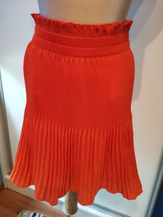 Plisowana spódnica damska H&M rozm 38, pomarańcz, nowa