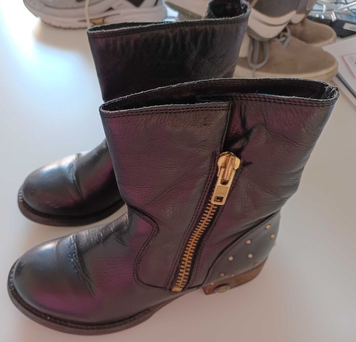 Botas Pretas - Missanga - Pele - Senhora - 36