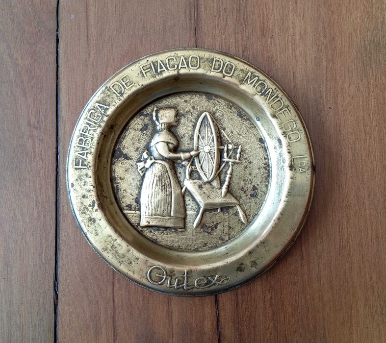 Antigo pequeno prato publicitário Fabrica Fiaçao do Mondego Lda Outex