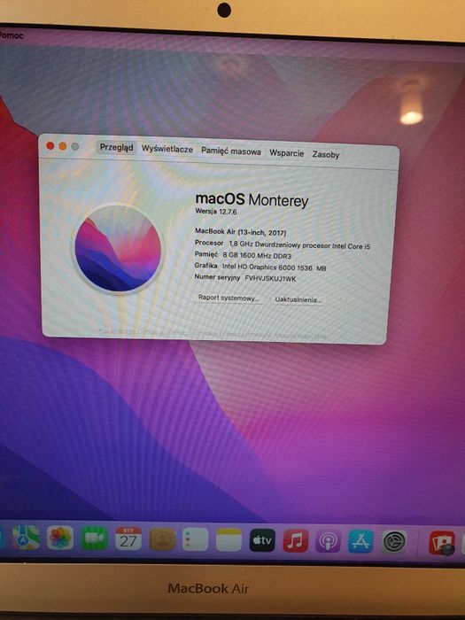 Macbook air używany z 2015 roku