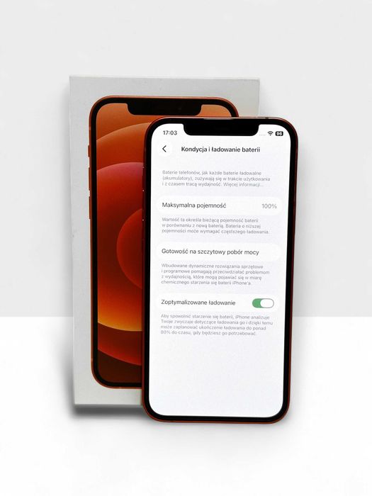 iPhone 12 64GB Product Red - BDB, BATERIA 100%, GWARANCJA, FVAT!