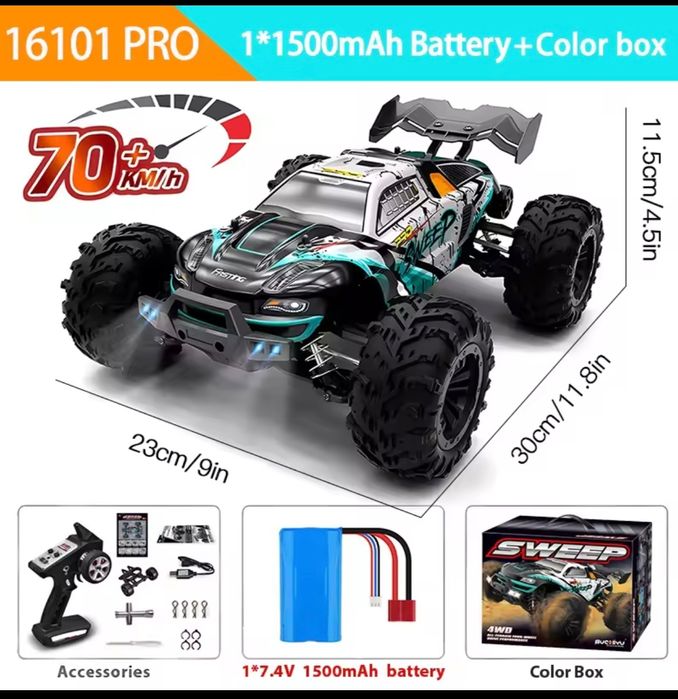 Samochod zdalnie sterowany 70km silnik bezszczotkowy.