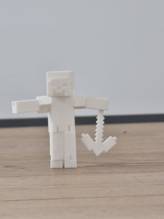 Boneco Minecraft Articulado c/Acessórios