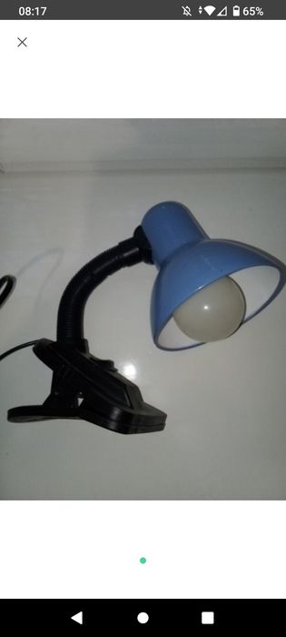 лампа синя настільна настінна