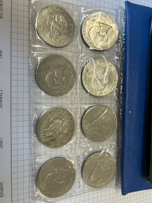 Dolar one dollar 8 sztuk kolor srebra polecam