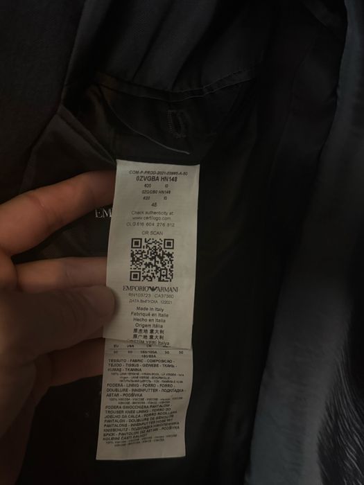 Fato Emporio Armani cizento | Novo