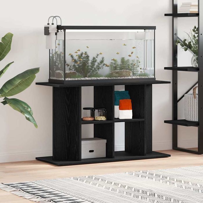 Stojak pod akwarium Czarny Dąb 100x40x60 cm z Funkcją Przechowywania