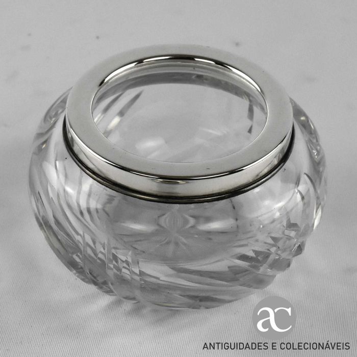 Caixa / Guarda-joias Cristal e Alpaca