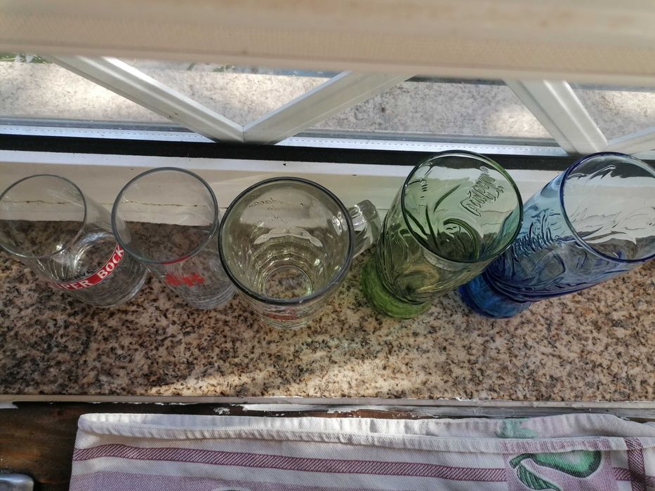 6 copos vidro varias marcas