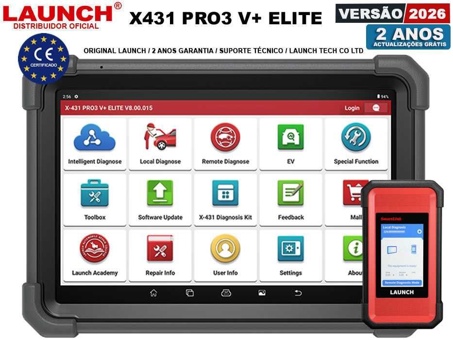 Launch X431 PRO3 V+ ELITE Maquina  Diagnóstico OBD Profissional (NOVO)