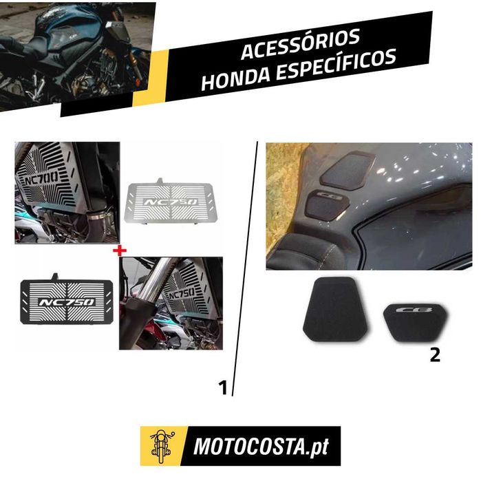 Acessórios HONDA - Grelhas Proteção, Protetores Mãos - MOTOCOSTA