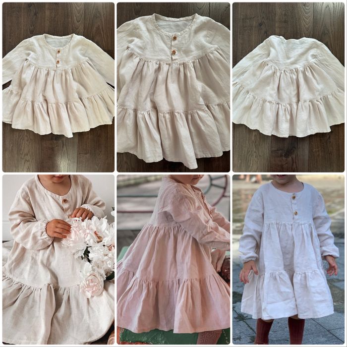Сукня з льону, сарафан, блуза для дівчинки 104-110