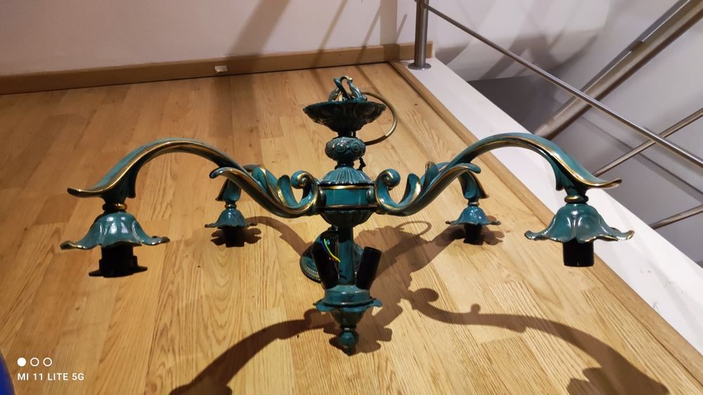 Candeeiro de chão e tecto em ferro