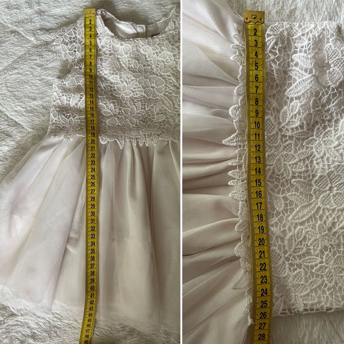 Сукня/плаття на рік/рочок : PRIMARK 9-12 місяців , пудра 12-18 місяців