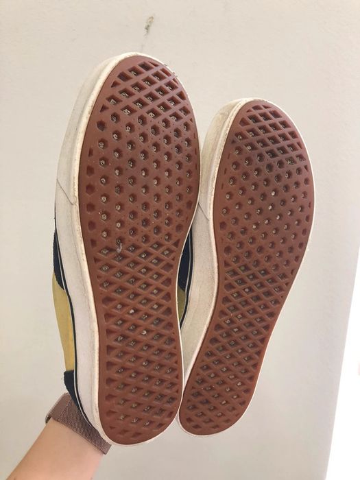 Trampki Vans of the wall zolto-granatowe roz.42