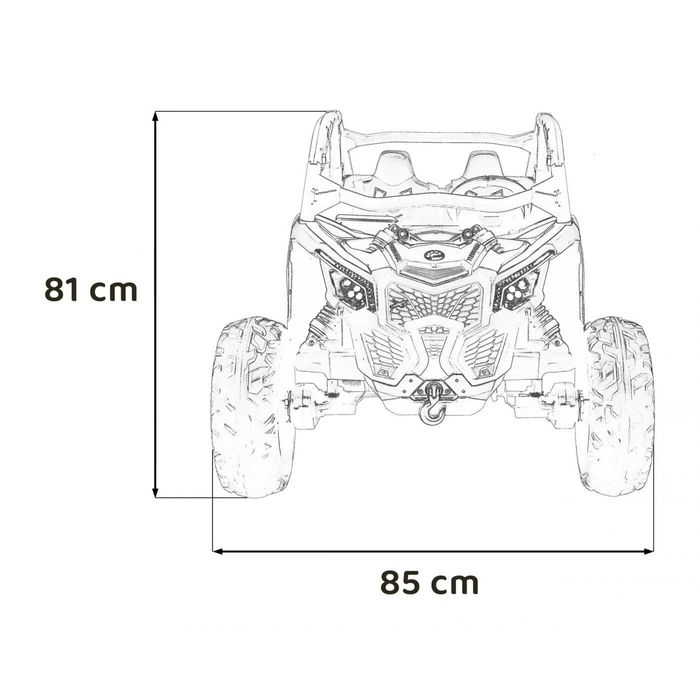 Pojazd Buggy CAN-AM Maverick 3 Turbo RR Czarny 4x200w