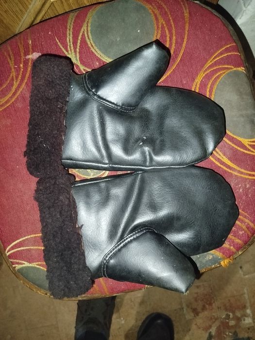 Варежки на овчине