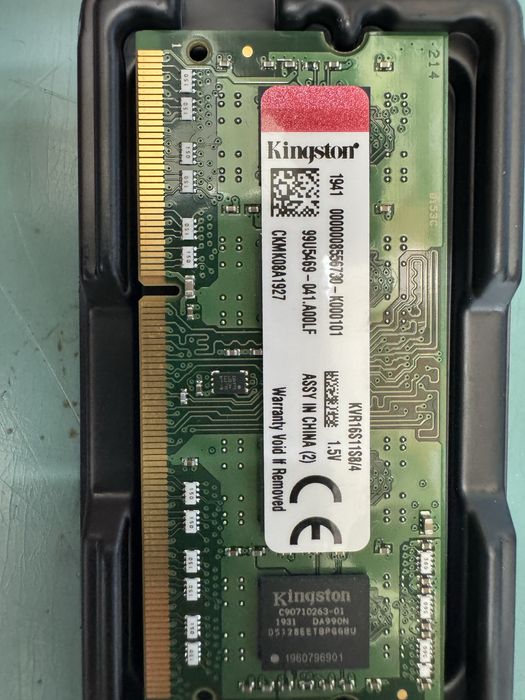 Nowa Pamięć RAM Kingston 4GB DDR3 1600MHz CL11 SODIMM do laptopa (KVR16S11S8/4)