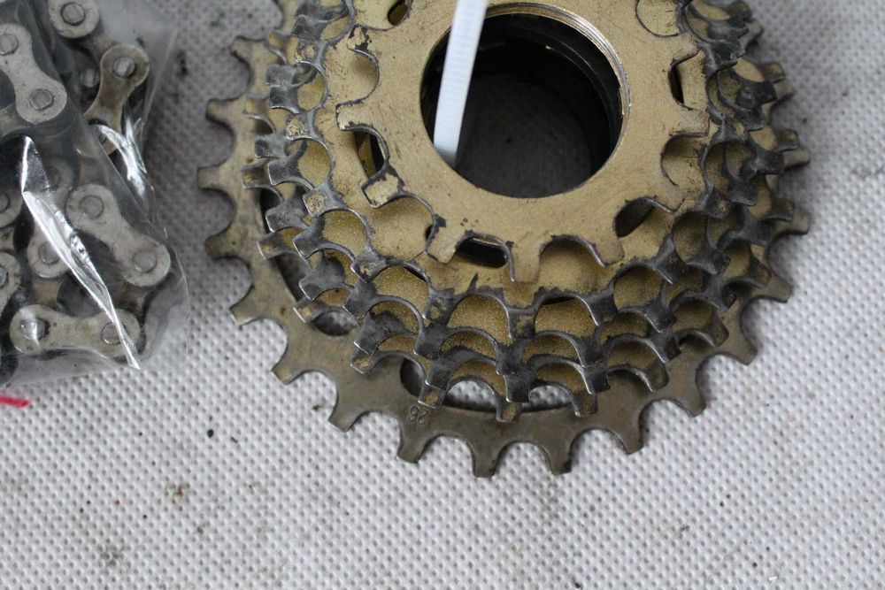 zębatka shimano UNIGLIDE 6s shimano dura-ace + łańcuch sedis da7