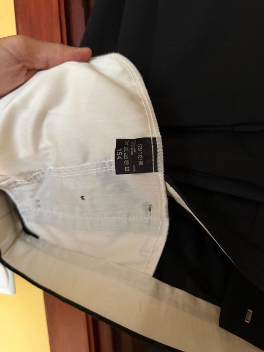 Vistula garnitur czarny dwurzędowy elegancki 100% wełna świetna jakość