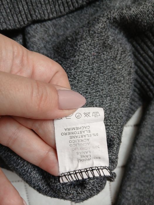 S'WEST Sweter Wełniany z kaszmirem Rozpinany 2xl-3xl