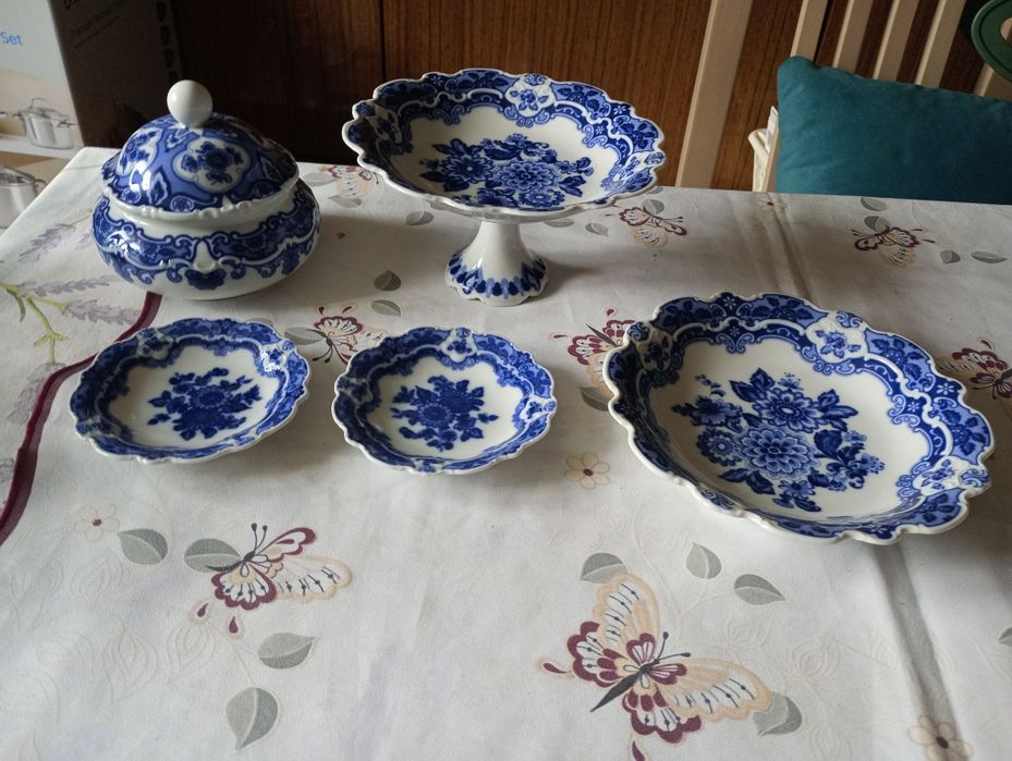 Porcelana Wallendorf kobalt PRL vintage