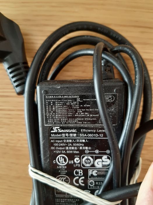 Zasilacz stabilizowany 12V 5A 60W Seasonic SSA-0601D-12 ostatni