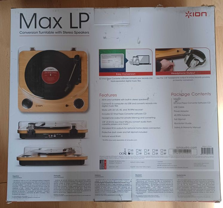 Gira discos ION Max LP - Muito bom estado