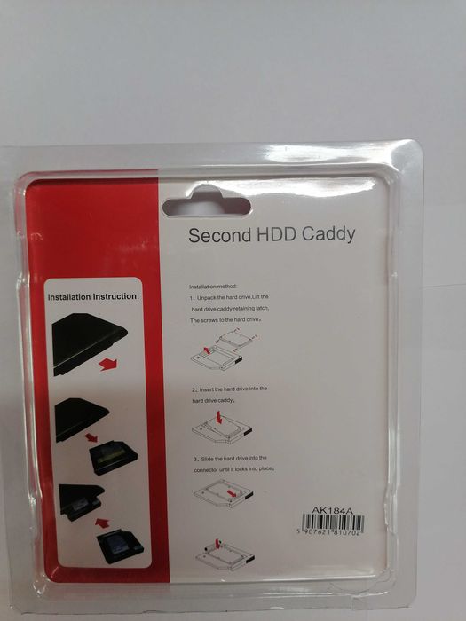 kieszeń na dodatkowy dysk SSD/ HDD w laptopie