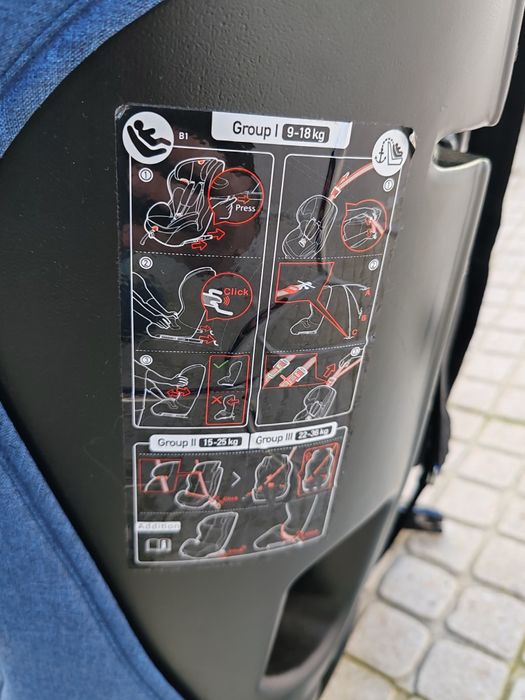 Cadeira auto Kinderkraft SAFETY FIX 1/2/3 dos 9kg aos 36kg